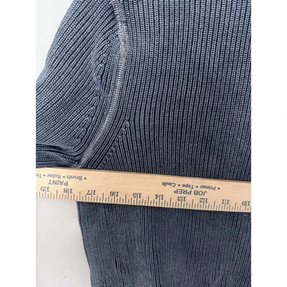 Tommy Bahama Relaxed Quarter Zip Ribbed Tight Cable Knit Sweatshirt Men's Small